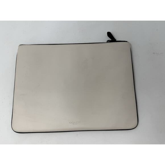 Coach Large Pouch With Vintage Coach Motif white blue - Picture 2 of 5